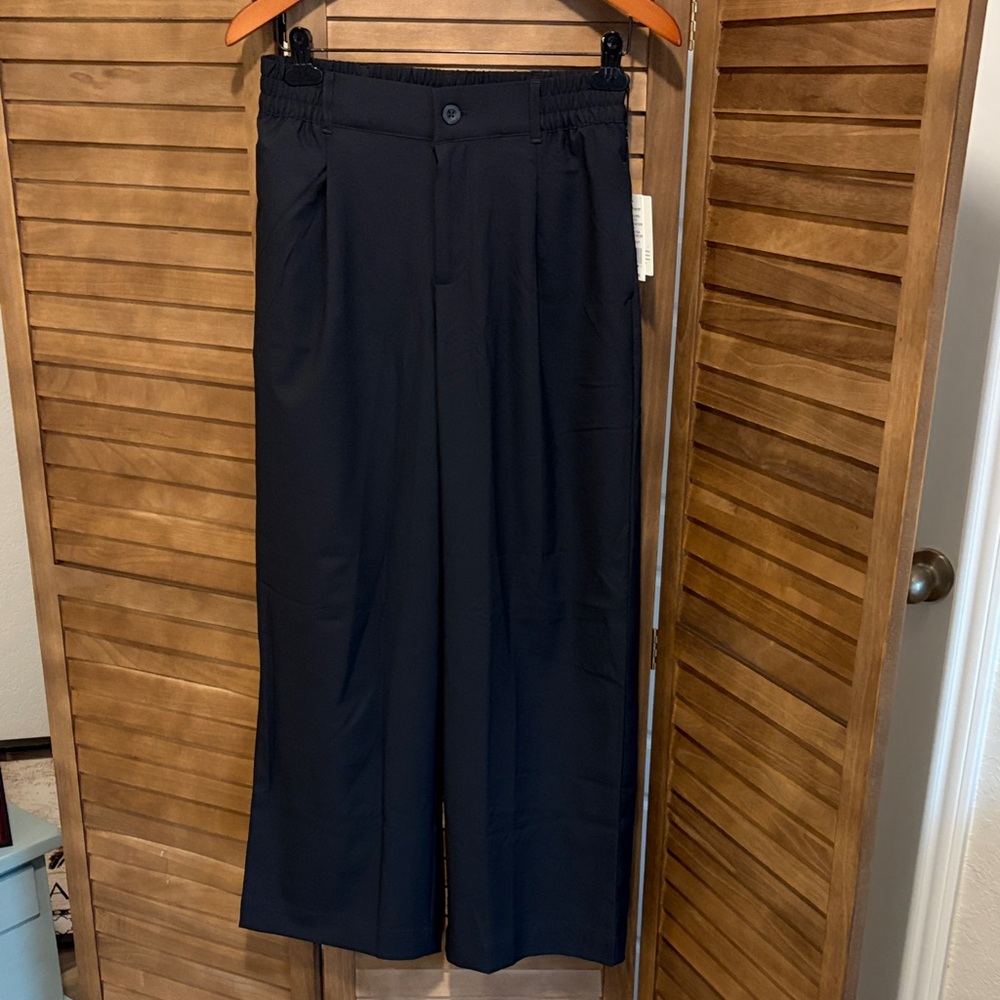 Beyond Yoga Wide-Leg Black Trouser Pants